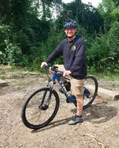 Story Author Brad Parsons In A Still From The Dte Energy Foundation Trail Video He Produced For The Michigan Department Of Natural Resources. - - Mountain Biking