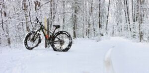 Fat Tire Bike In The Snow - Mountain Biking