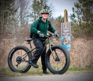 Story Author Brad Parsons, And Michigan Department Of Natural Resources Videographer, Is Shown On 2019’S Global Fat Bike Day.