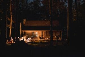 Cabin At Night