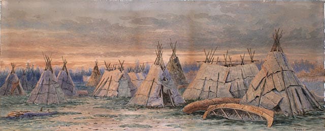 Ojibwa Indian Encampment