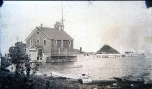 Life Saving Station At Huron Milling Dock Harbor Beach 1929 1