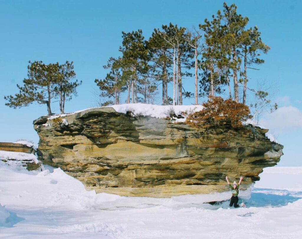 Turnip Rock In The Winter - Climb Turnip Rock