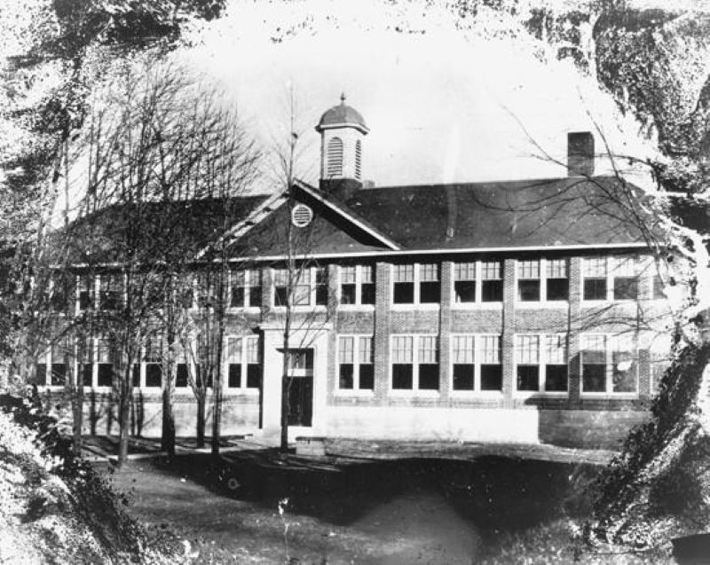 Historic Brick Bath School Building Exterior