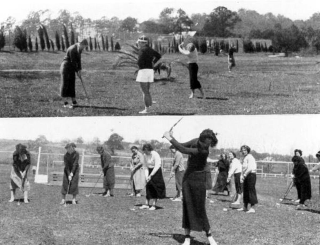 FSCW students playing golf on the course - Tallahassee, Florida. 1935 