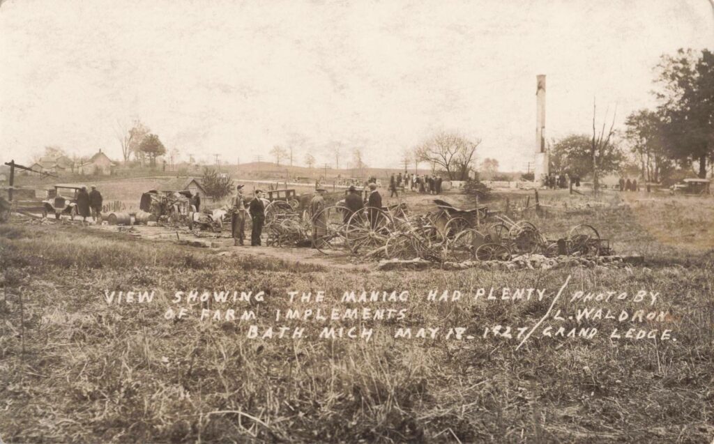 Historical Farm Scene With Implements