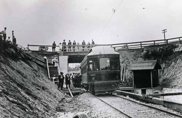 Passengers Board Toledo And Western Railway Company Interurban Streetcar No.2