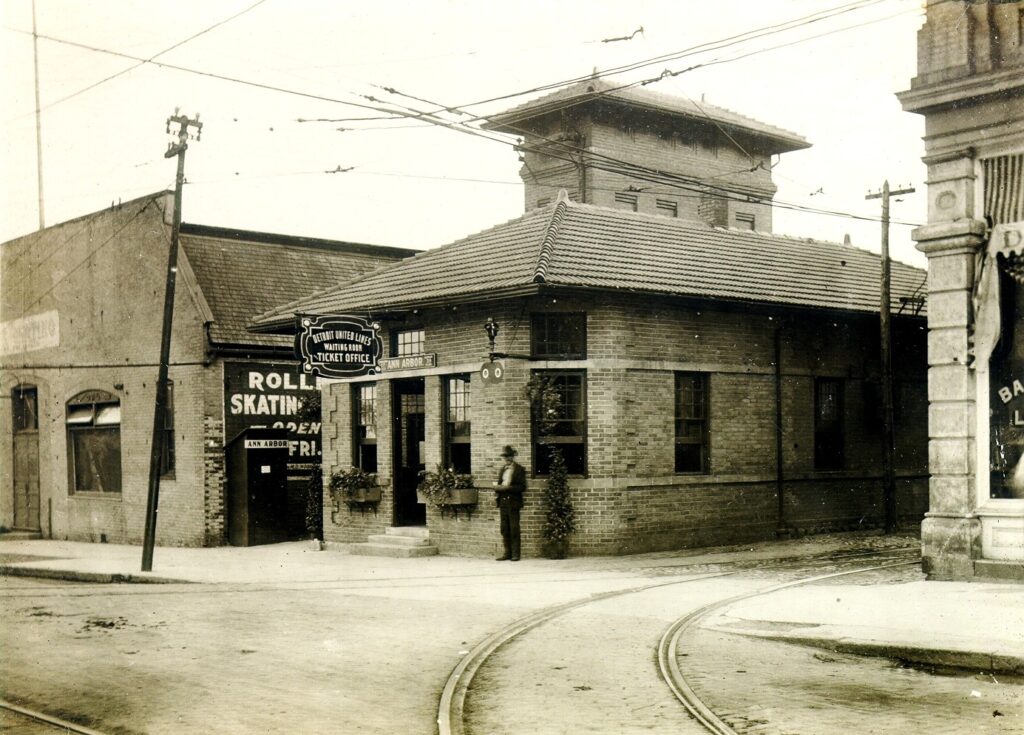 Former Roller Skating Rink (At Left) And The Waiting Room Of Detroit United Lines (Interurban Trolley Station). 100 Block Of West Huron Street, Ann Arbor, Michigan.
