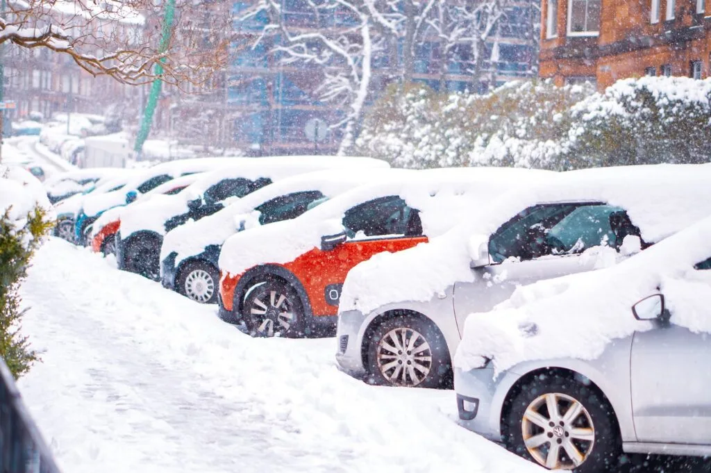 Cars In Snow