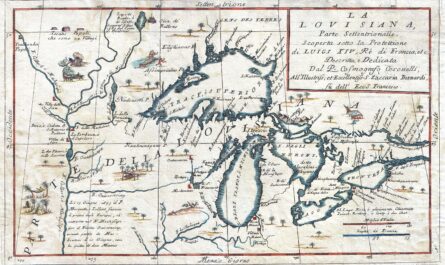 Coronell Map Of The Great Lakes 1696