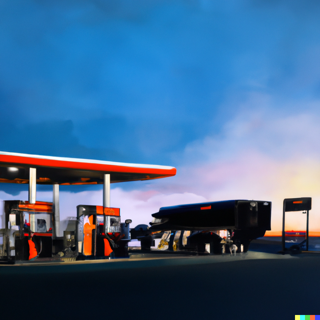 Truck Stop Image Generated By Dall E