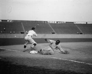 Ty Cobb Stealing 3Rd