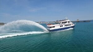 1024Px Photo Of The Star Line Mackinac Island Hydro Jet Ferry Marquette Ii Leaving The Mackinaw City Dock
