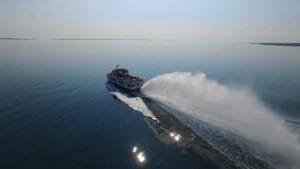 Photo Of The Star Line Mackinac Island Hydro Jet Ferry Radisson Leaving The Mackinaw City Dock