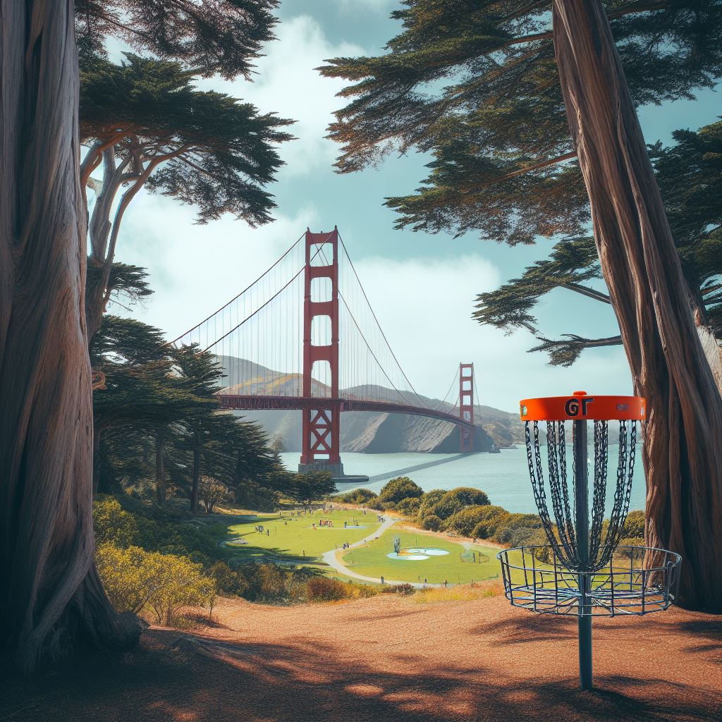 Artist Rendition Of Golden Gate Park Disc Golf Course, San Francisco, California
