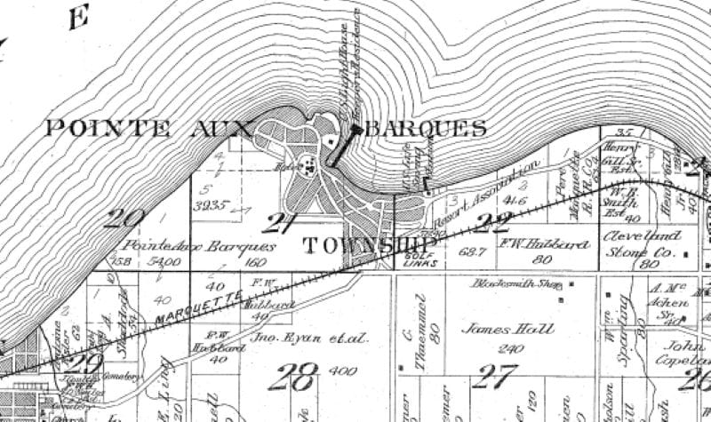 Plat Map Pointe Aux Barques Twp. 1900
