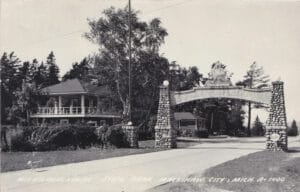 A Stone Arch Over A Road