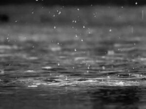 Rain Drops Of Water Falling Down