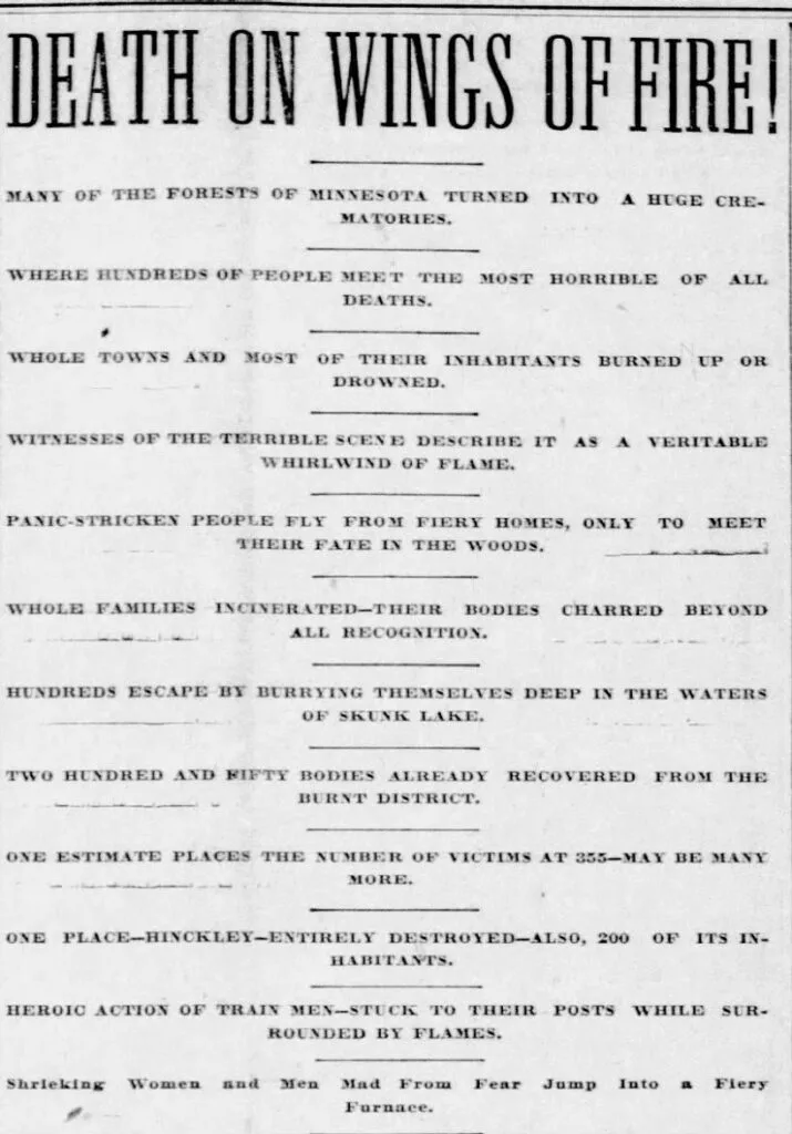 Death On Wings Of Fire - Headline Of The Detroit Free Press