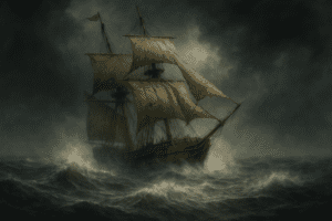 20250414 1605 Storm Tossed Sailing Ship Simple Compose 01Jrtybvz3E2D9Z4Dq90Hz1Wxw