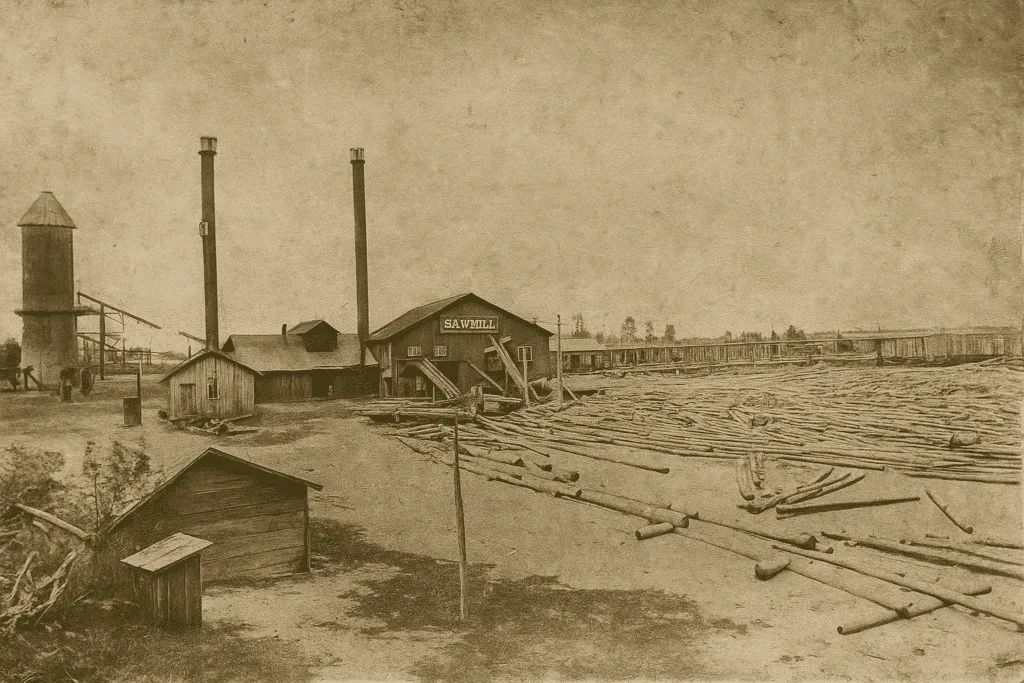 Artist Rendition Of The Grand Marais Sawmill