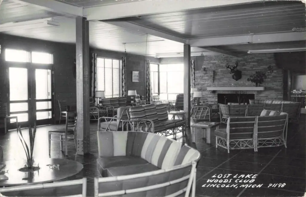A Room With Chairs And A Fireplace