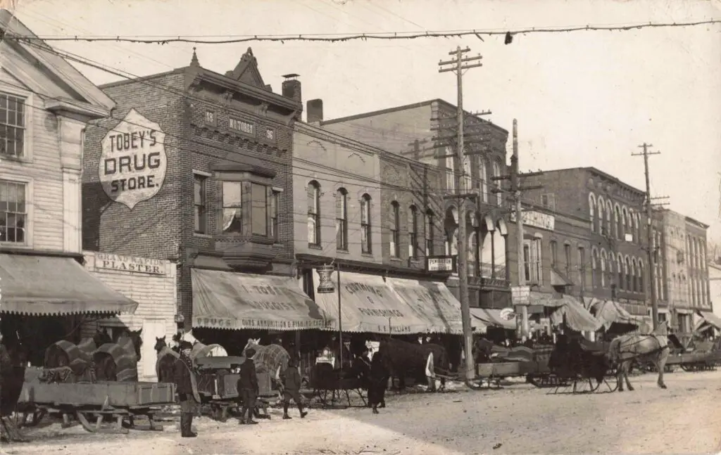 A Group Of People Outside A Building
