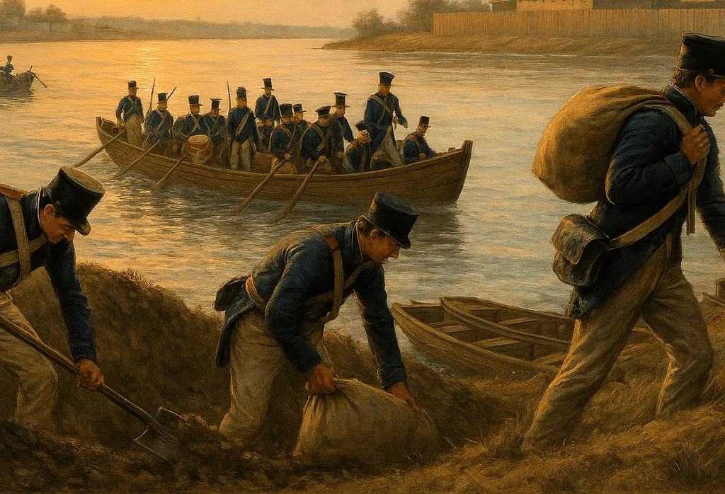A Painting Of Men In Military Uniforms