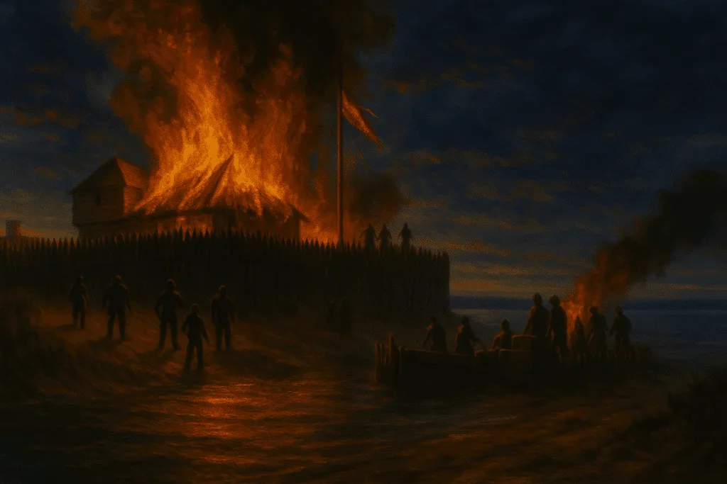 The Burning Of Fort Dearborn - War Of 1812. 