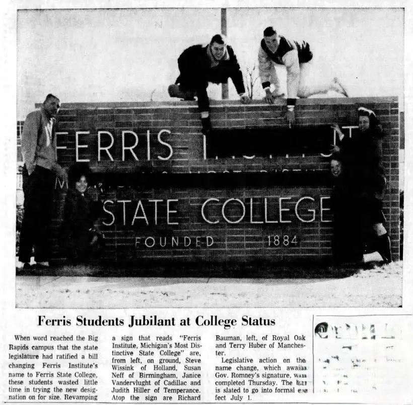 A Group Of People Climbing A Sign