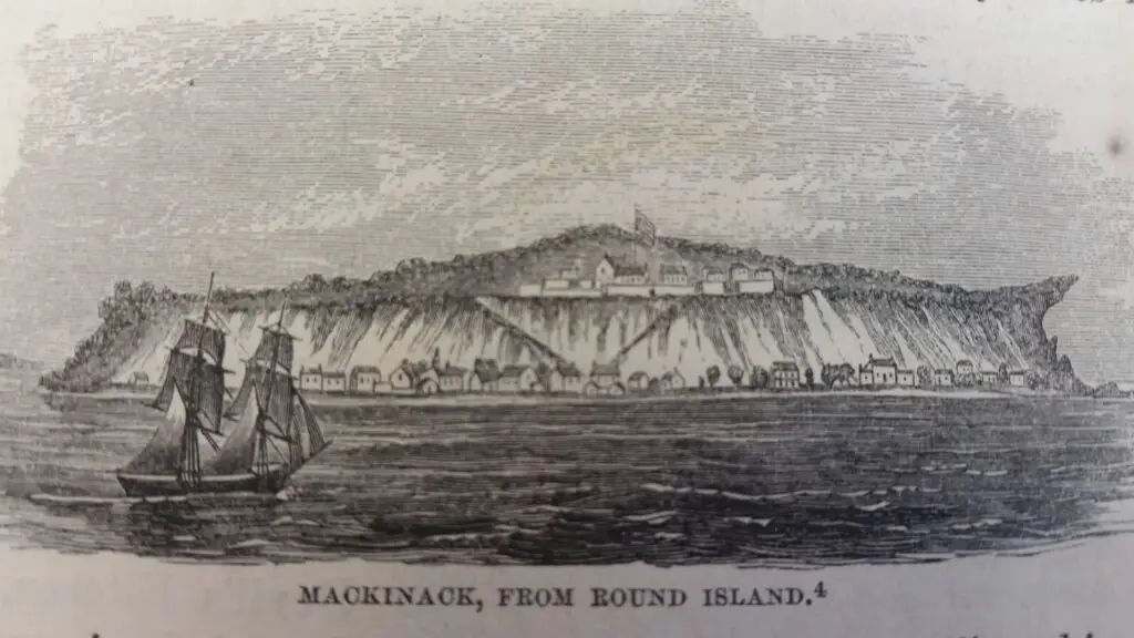 A Drawing Of A Town On A Hill