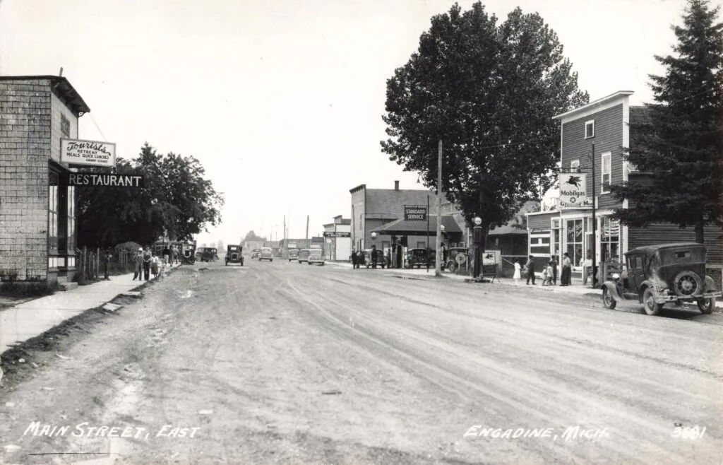 A Street With Buildings And Cars