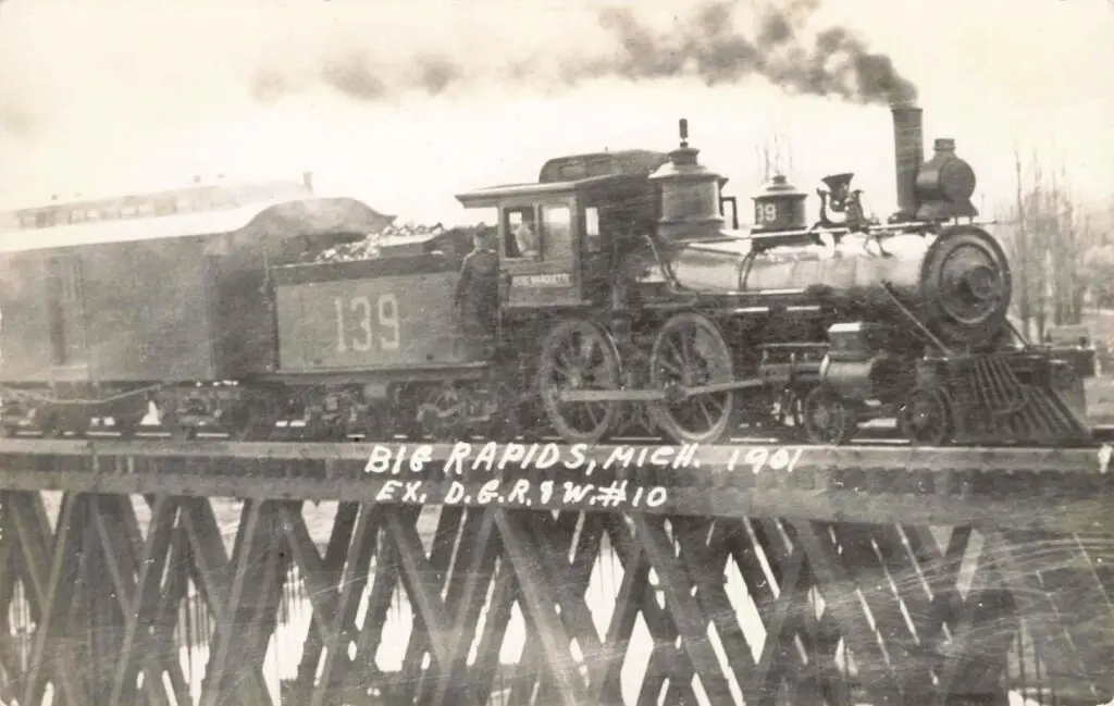 A Train On A Bridge