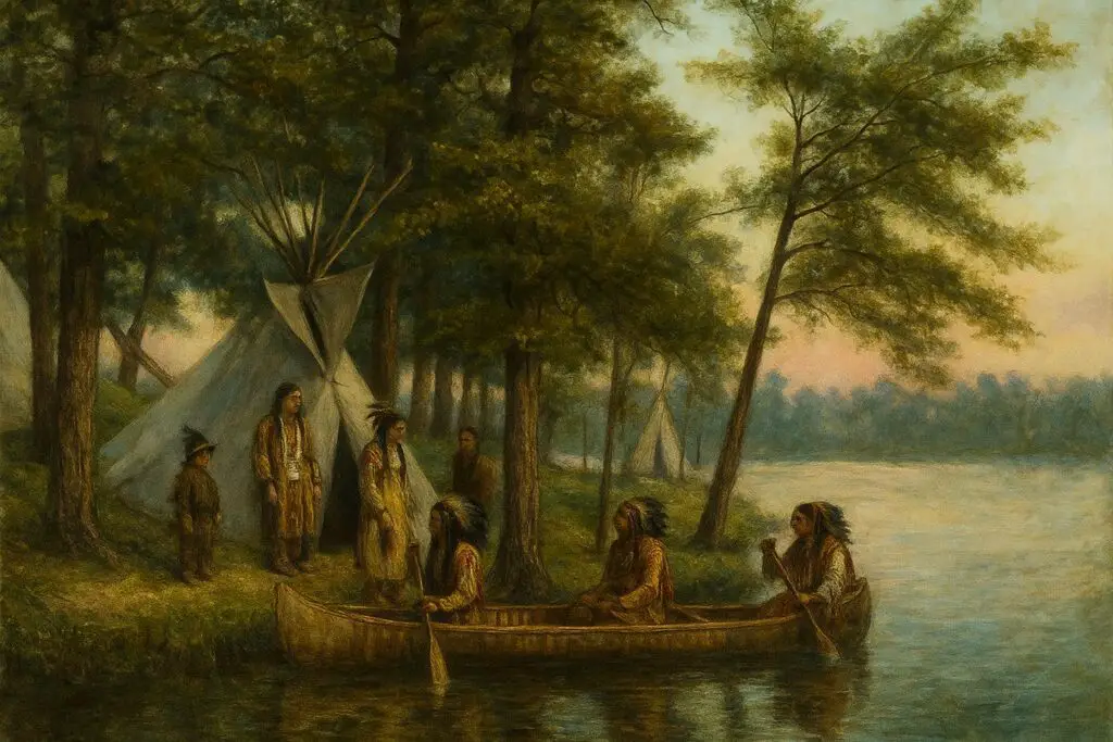 Ojibwa Encampment Near Detour