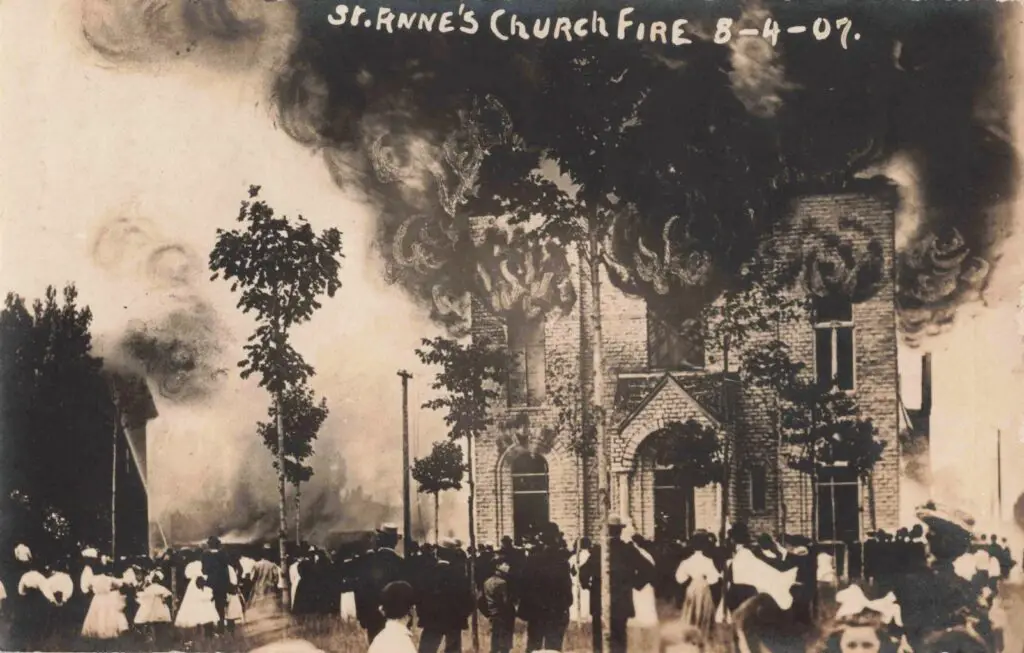 Historic Church Engulfed In Flames.