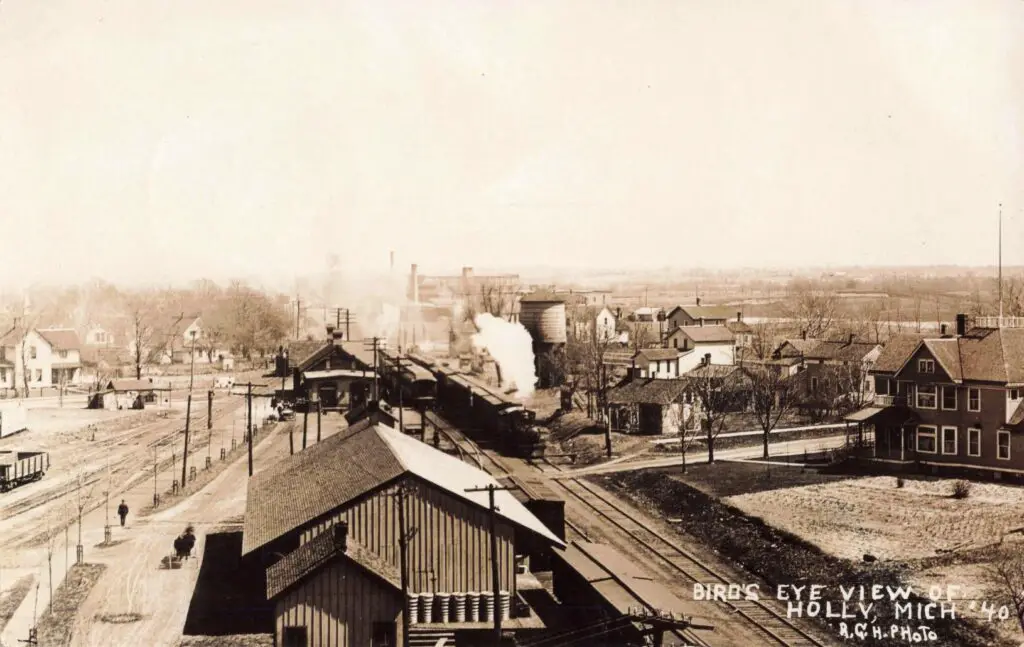 Birds Eye View Of Holly, Michigan