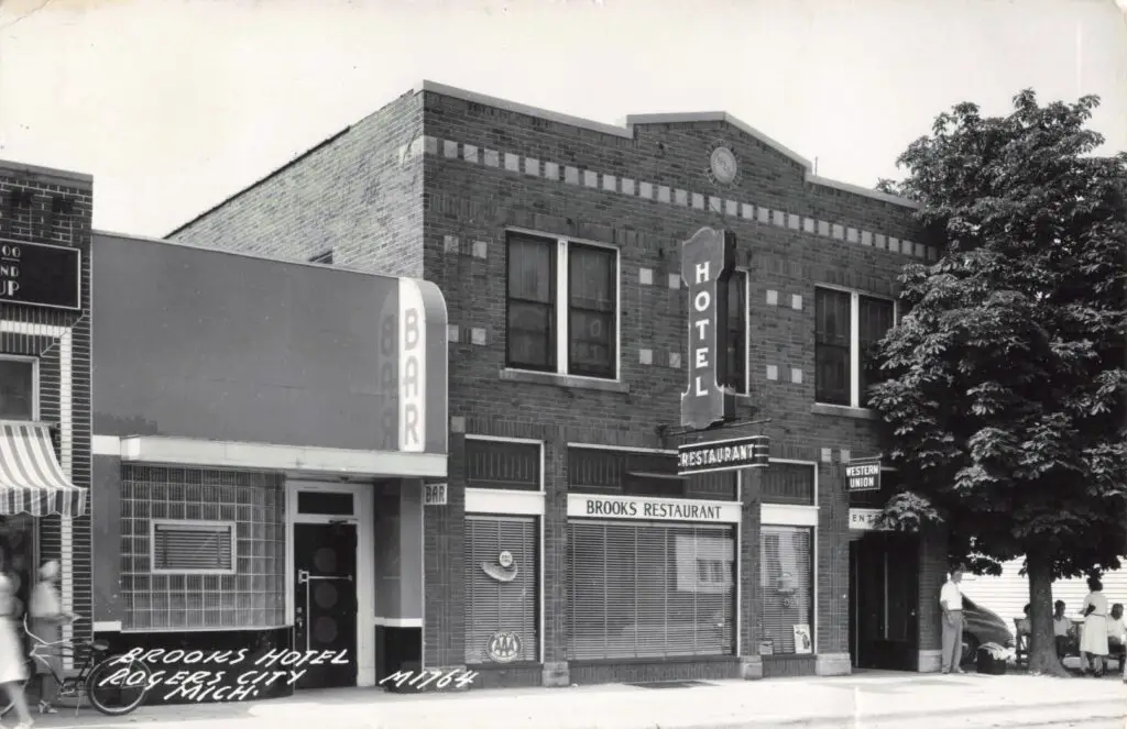 A Building With A Sign On The Front