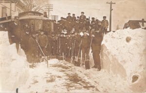Digging An Interurban Car Out Of The Snow In Menominee