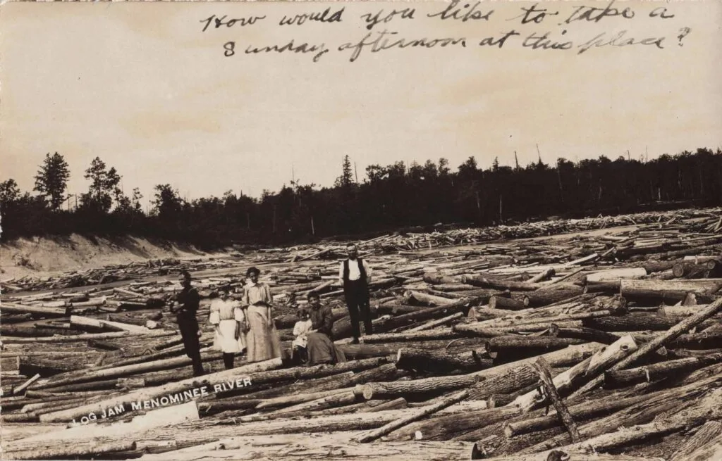 Log Jam On The Menominee River
