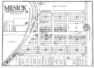 1908 Mesick Plat Map