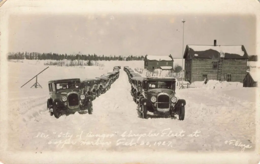 Chrysler Fleet In Snowy Landscape