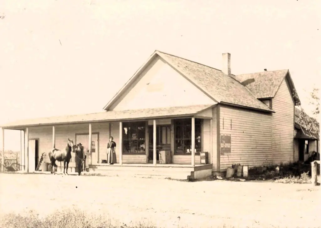 Historic General Store With Horses - Amble Michigan History