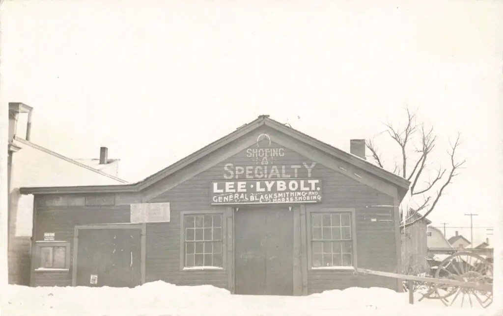 Old Blacksmith Shop With Snow