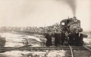 T J Log Train Pellston Mich 1907
