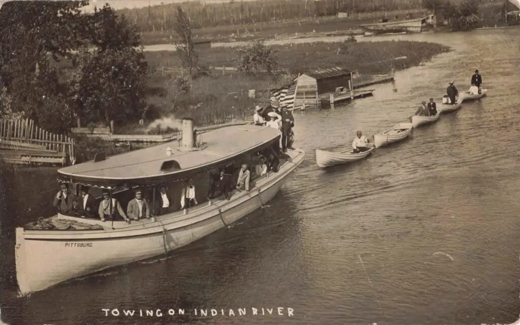 Boats Navigating The Indian River.