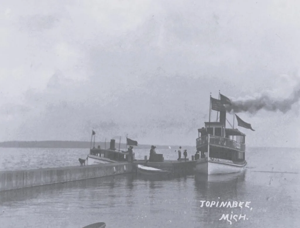 Historic Steamboats Docked At Topinabee.