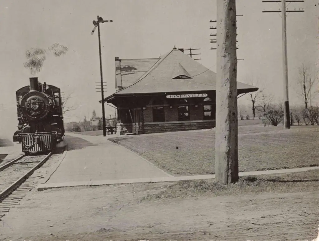 Old Train Station With Steam Locomotive