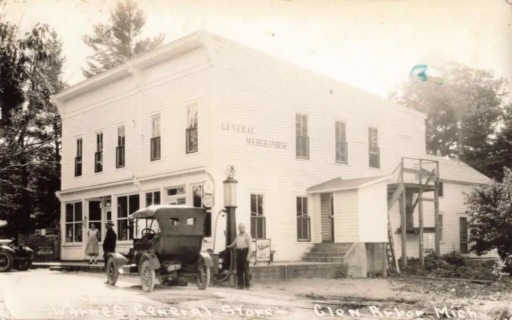 Historic General Store With Vintage Car