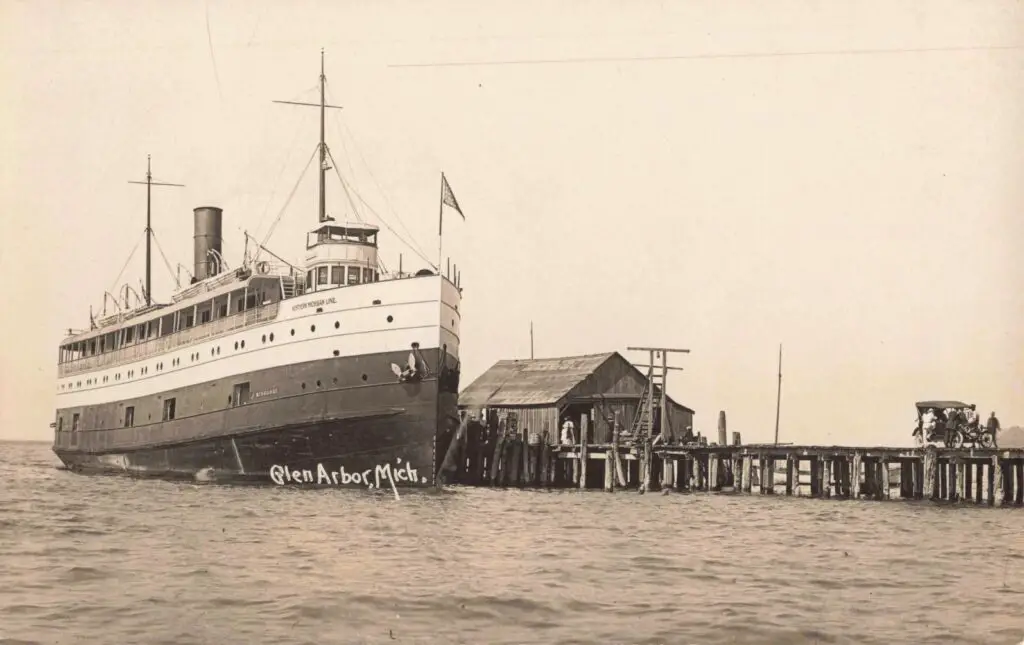Historic Ship Docked At Pier.
