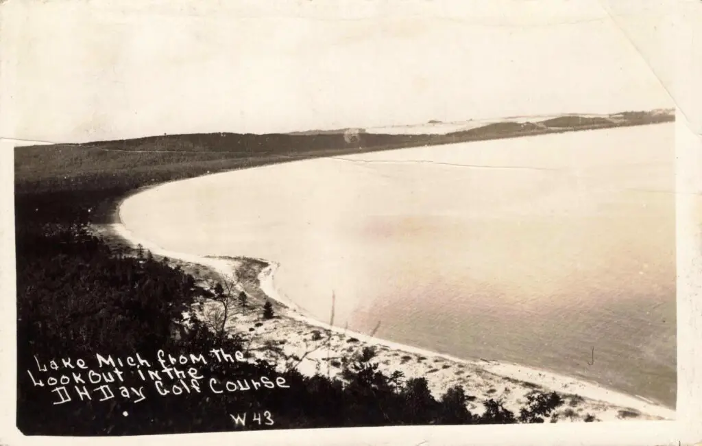 Scenic View Of Lake Michigan Shoreline.